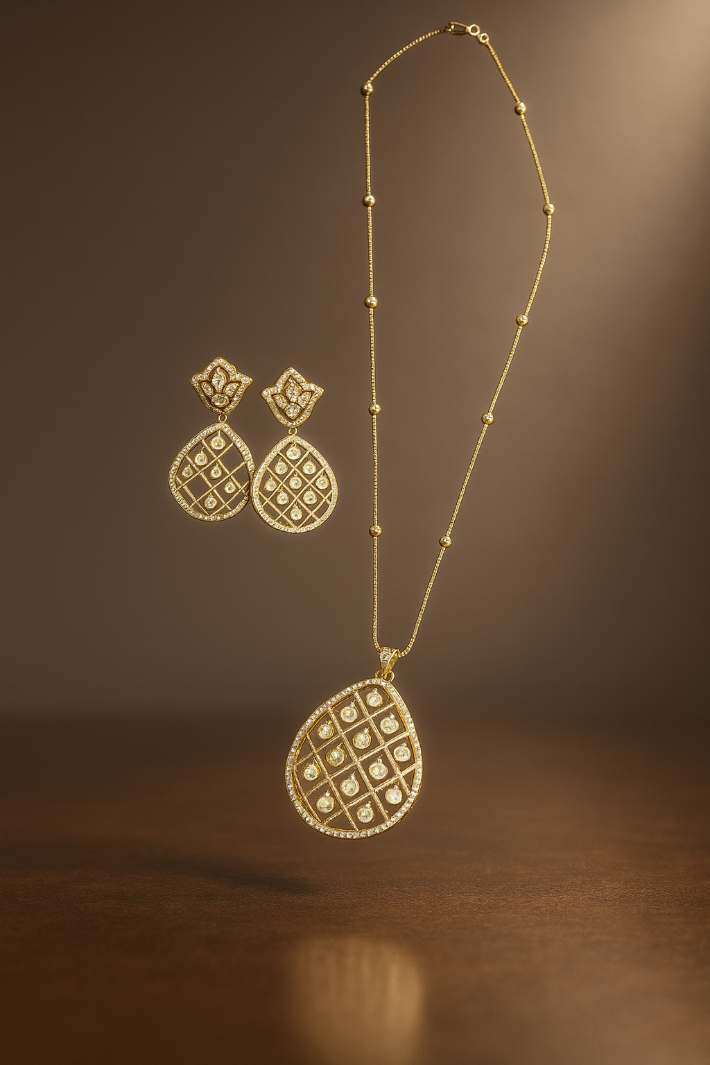 Long Chains with Pendants & Earring