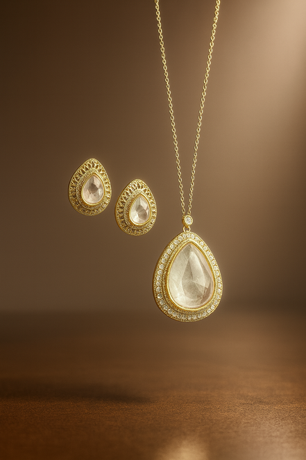 Long Chains with Pendants & Earring