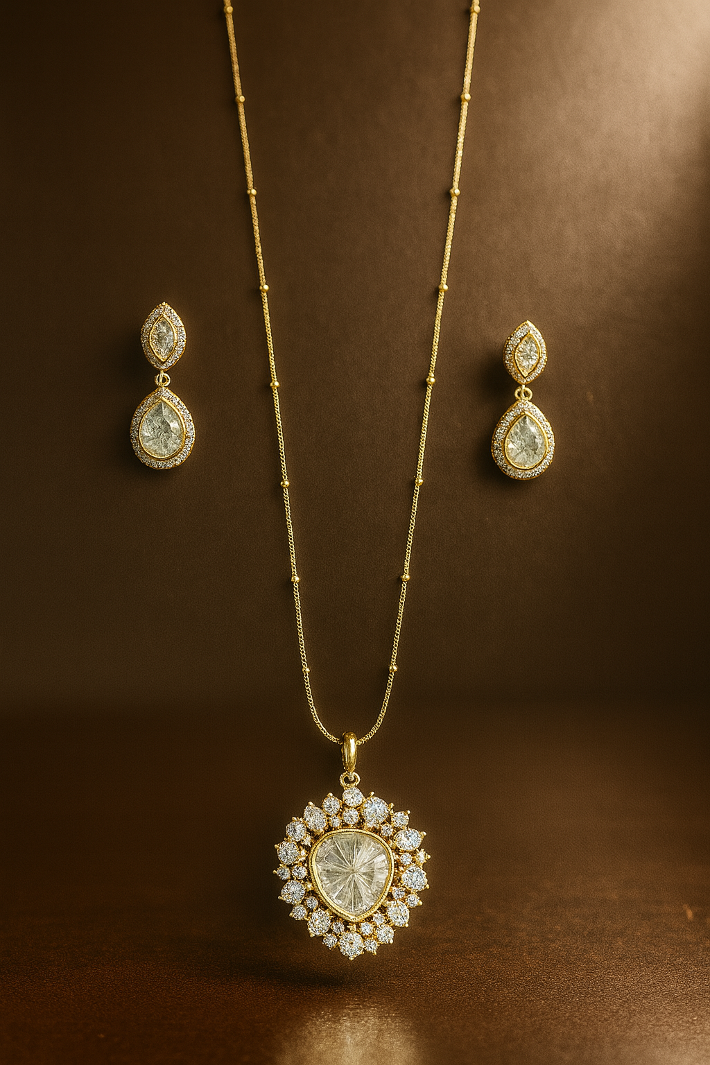 Long Chains with Pendants & Earring