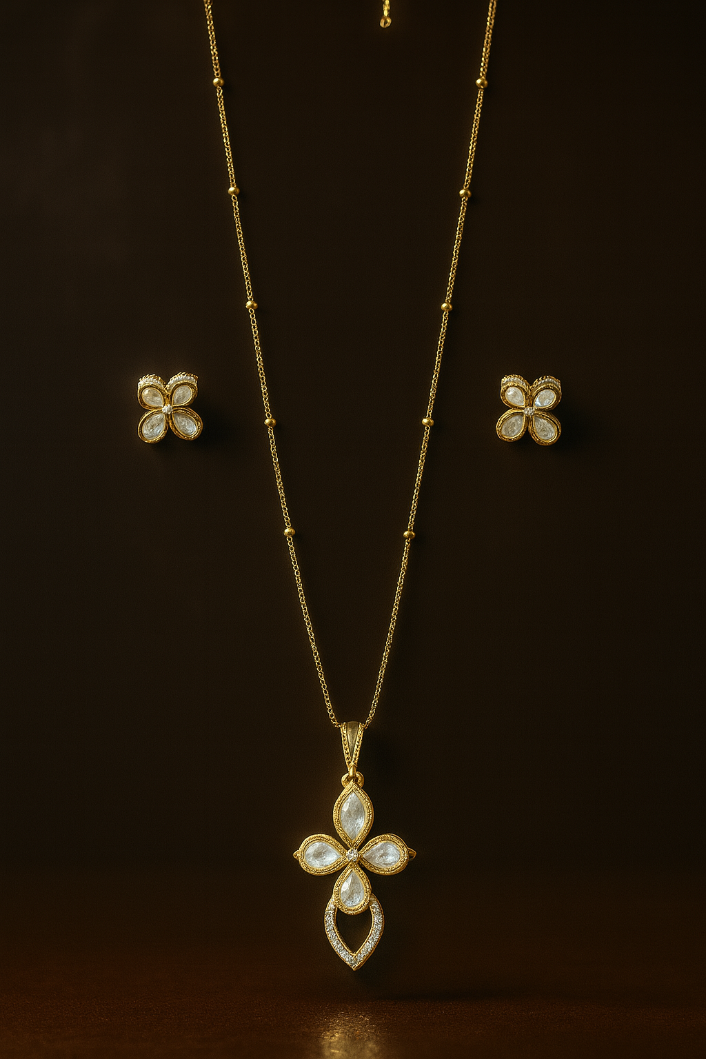 Long Chains with Pendants & Earring