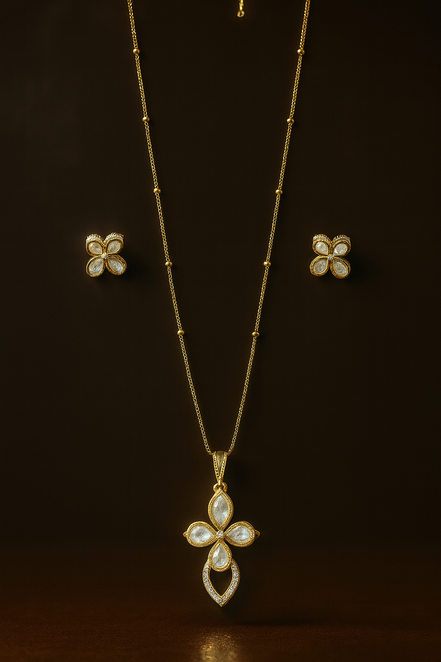 Long Chains with Pendants & Earring