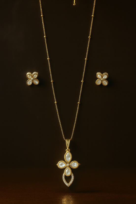 Long Chains with Pendants & Earring